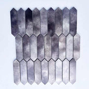 Gạch ốp tường khảm nhôm lục giác hiện đại thiết kế dài cho nhà bếp, phòng tắm, phòng khách, bảo hành 5 năm, trang trí nội thất