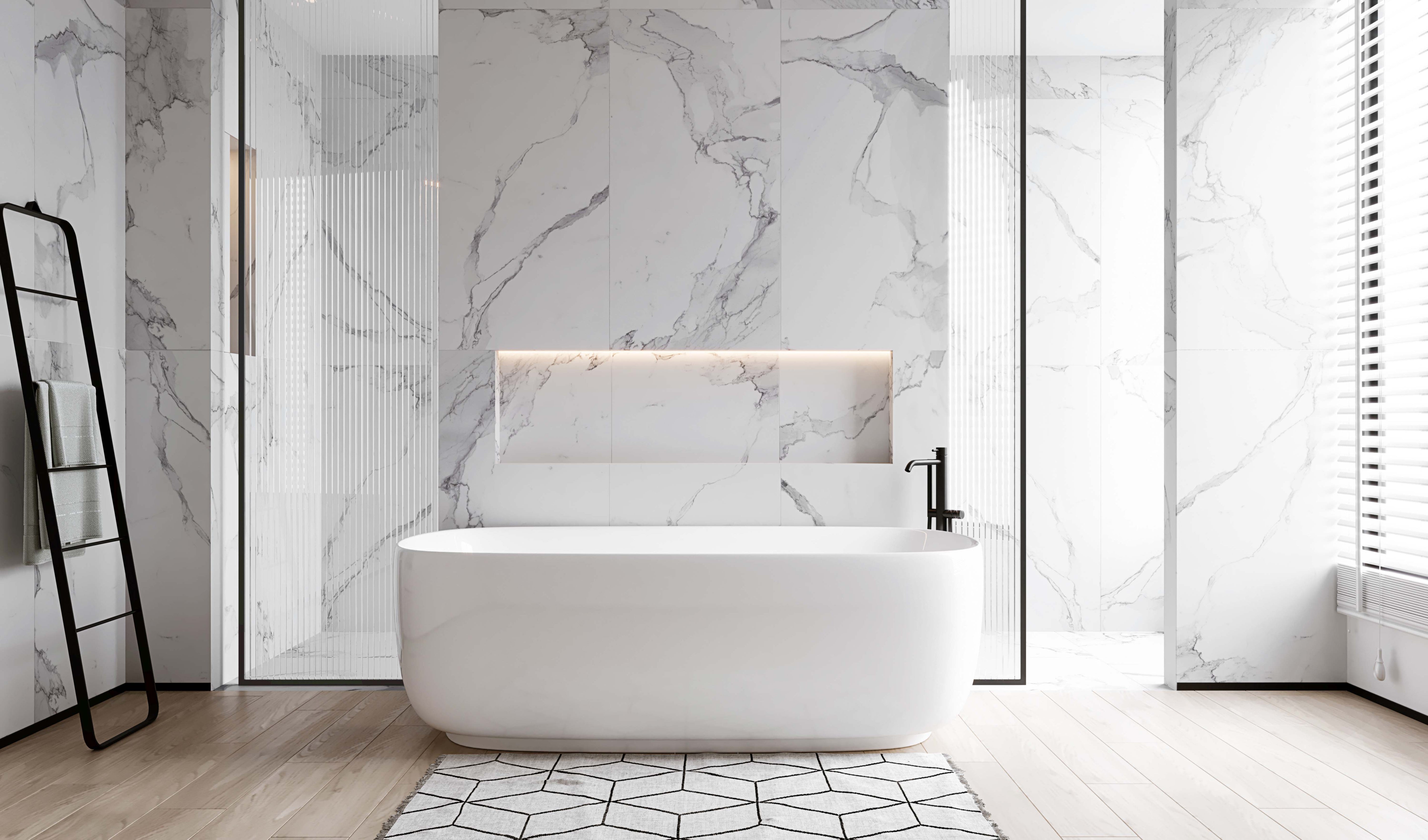 Gạch bán chạy xương sứ tráng men đánh bóng vân đá cẩm thạch 600x1200 Bề mặt sáng dùng cho sàn phòng khách, văn phòng, trung tâm thương mại