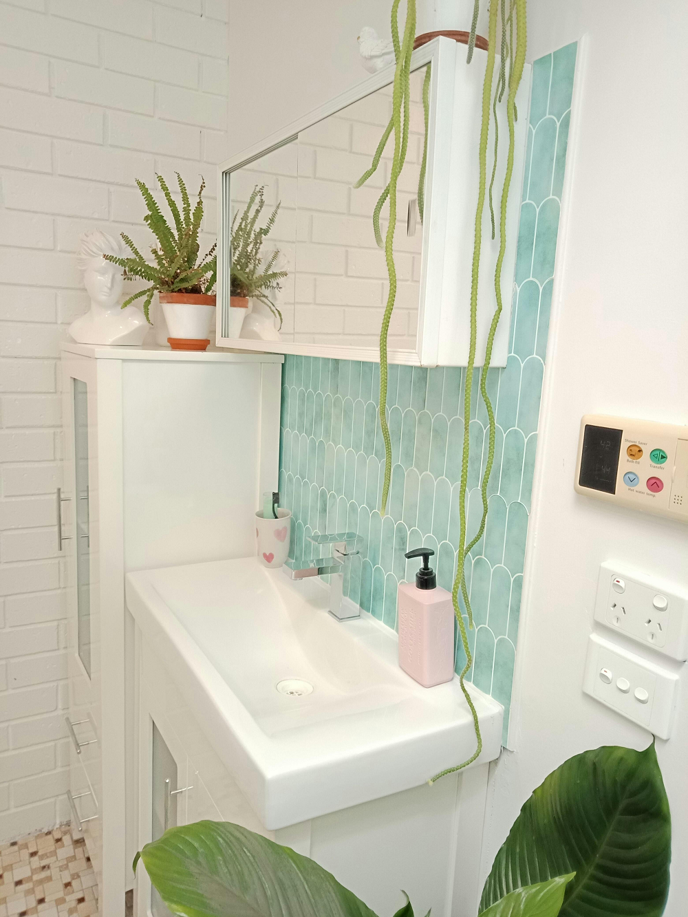 Gạch Mosaic Dải PVC Màu Xanh Lá Tự Dán Dễ Lắp Đặt Cho Ốp Bếp