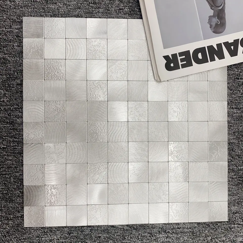 Gạch Mosaic DIY Tự Dán Bạc Xước Dành Cho Cải Tạo Bếp Xe RV Di Động