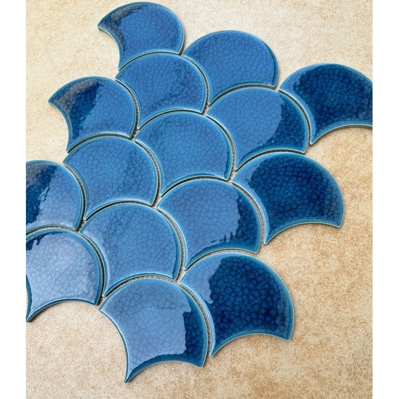 Gạch Mosaic Vảy Cá Rạn 2 lớp  MHF 8966