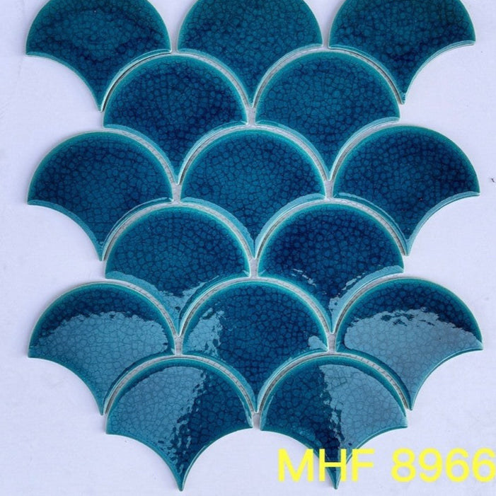 Gạch Mosaic Vảy Cá Rạn 2 lớp  MHF 8966