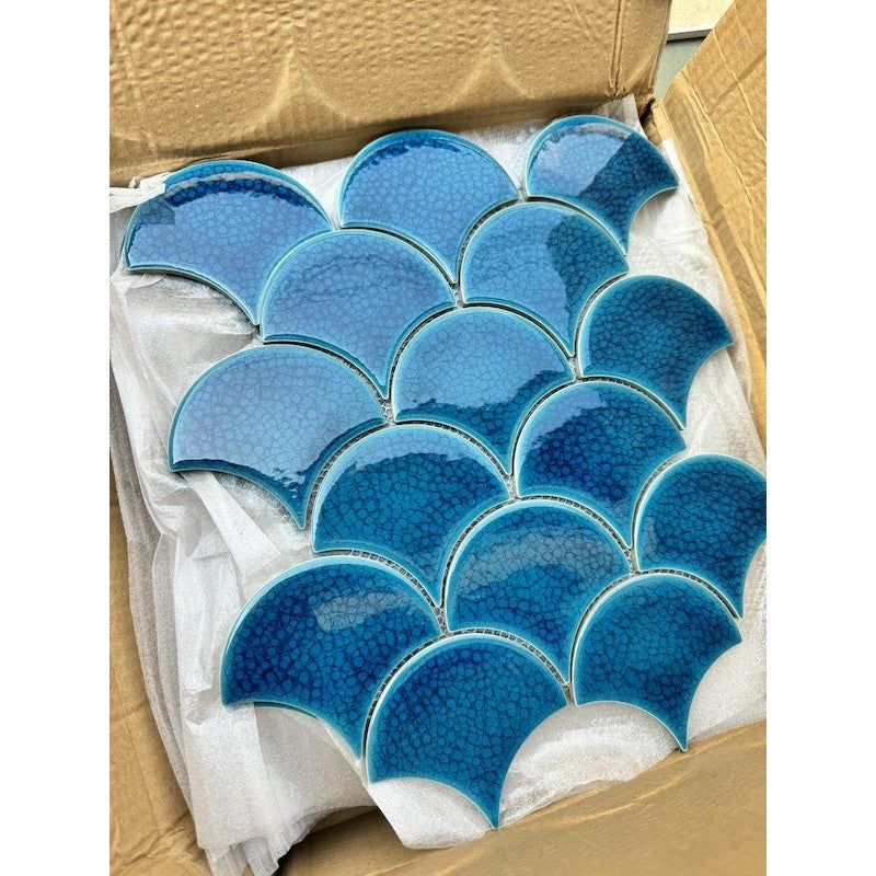 Gạch Mosaic Vảy Cá Rạn 2 lớp  MHF 8966