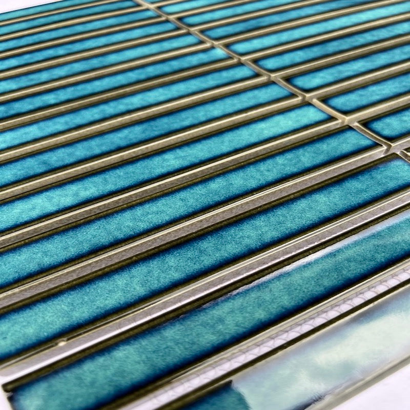 Gạch Mosaic Que Đũa Màu Xanh Biển MHT 077