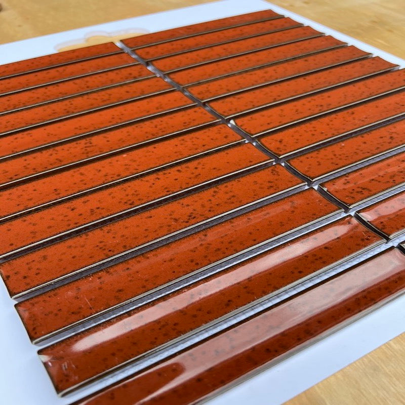 Gạch Mosaic Que Đũa Màu Đỏ MHT 016