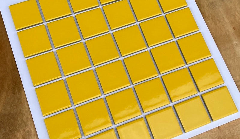 Gạch Mosaic Gốm Sứ Màu Vàng MHG 4815