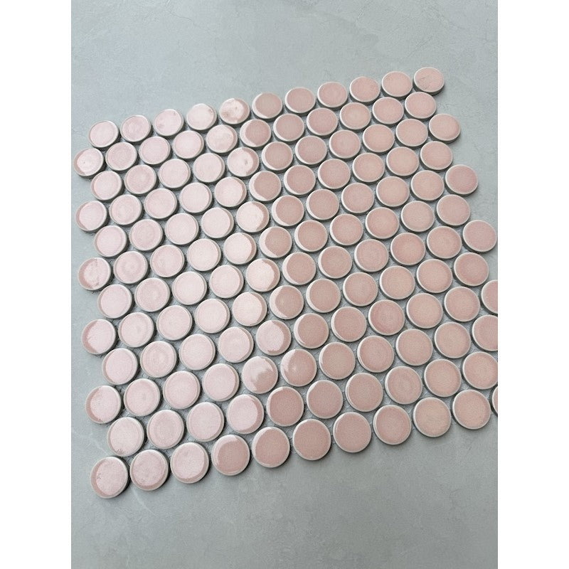 GẠCH MOSAIC CHẤM BI MÀU HỒNG CB 592