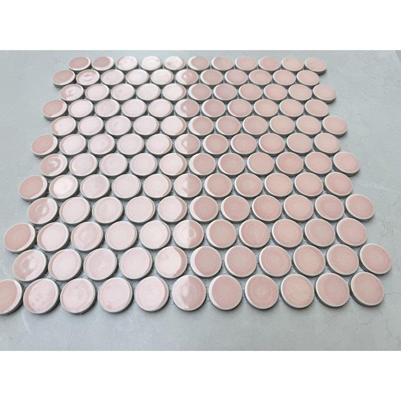 GẠCH MOSAIC CHẤM BI MÀU HỒNG CB 592