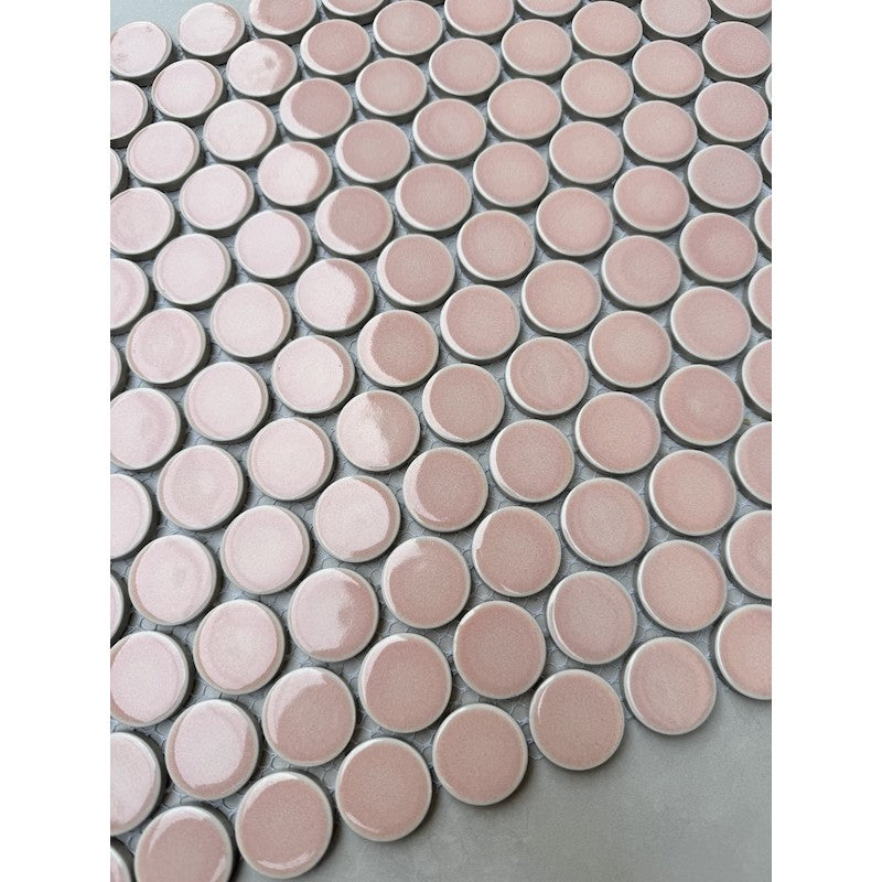 GẠCH MOSAIC CHẤM BI MÀU HỒNG CB 592