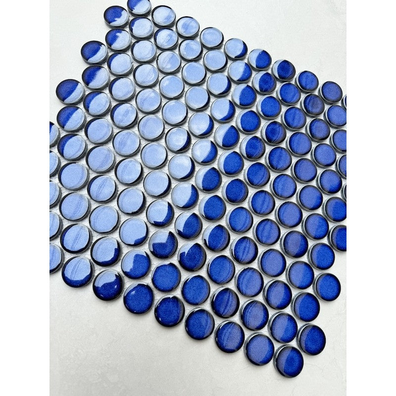 GẠCH MOSAIC CHẤM BI MÀU XANH DƯƠNG CB 128