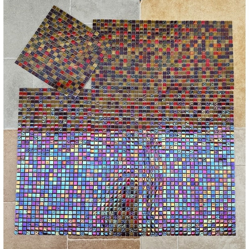 Gạch mosaic thủy tinh cao cấp MH 1596