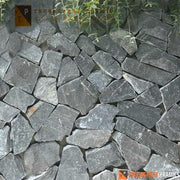Đá ốp tường đá rối đen