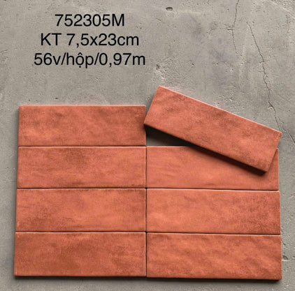 Gạch Thẻ Cao Cấp Lượn Mặt Men Matt Mã LAN752305M – Daisan Store