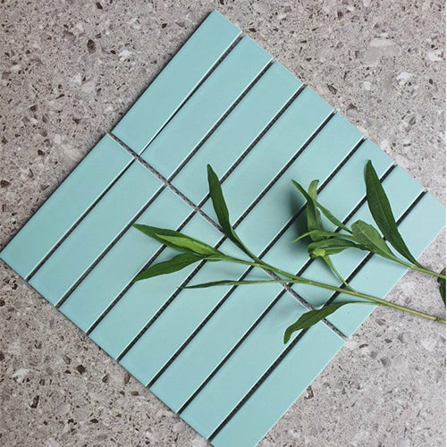 Gạch Mosaic Que 32x145mm Màu Xanh Mint 305
