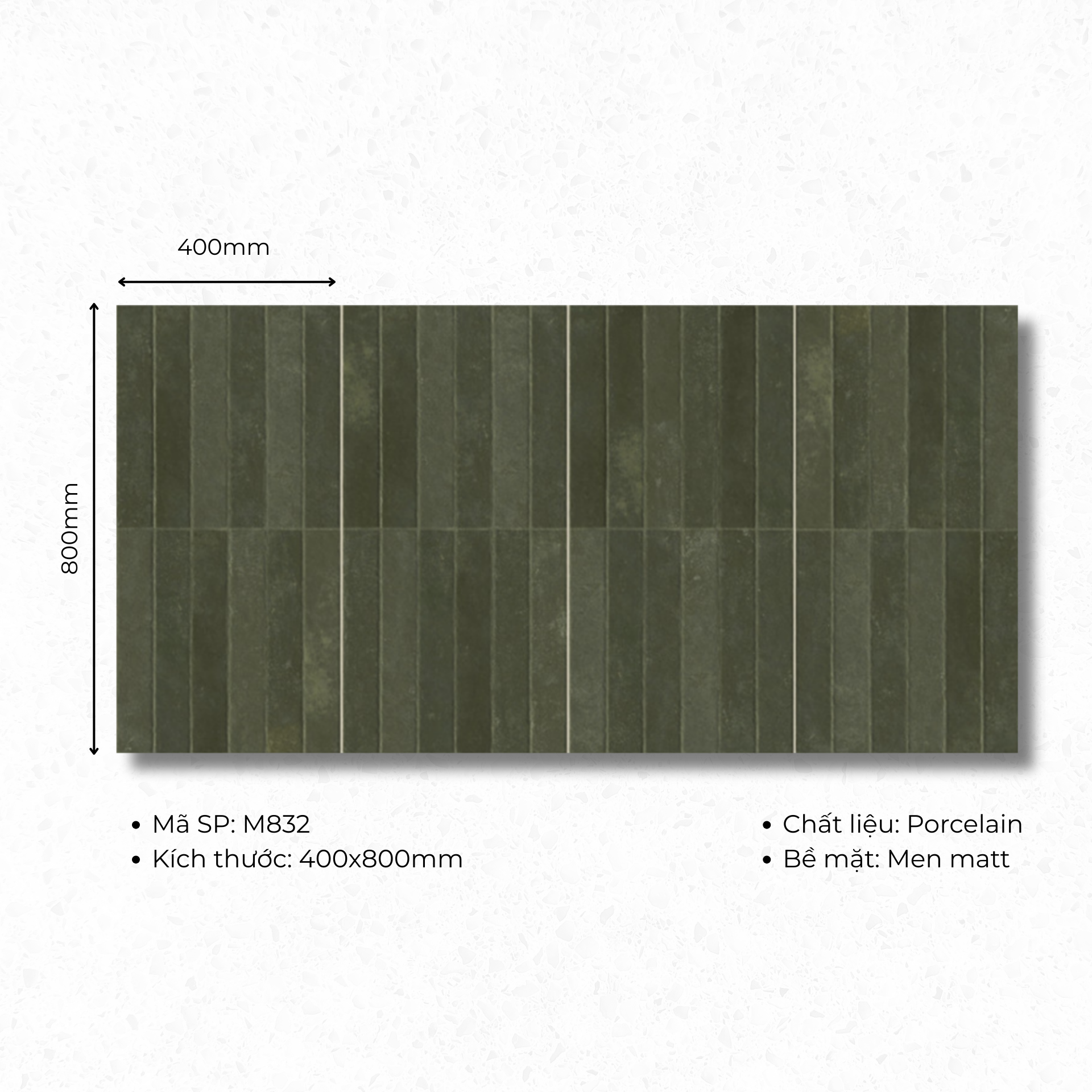 Gạch ốp lát 400x800 mã M832 (1thùng/ 1.92m2/ 6v/ 36,5kg)