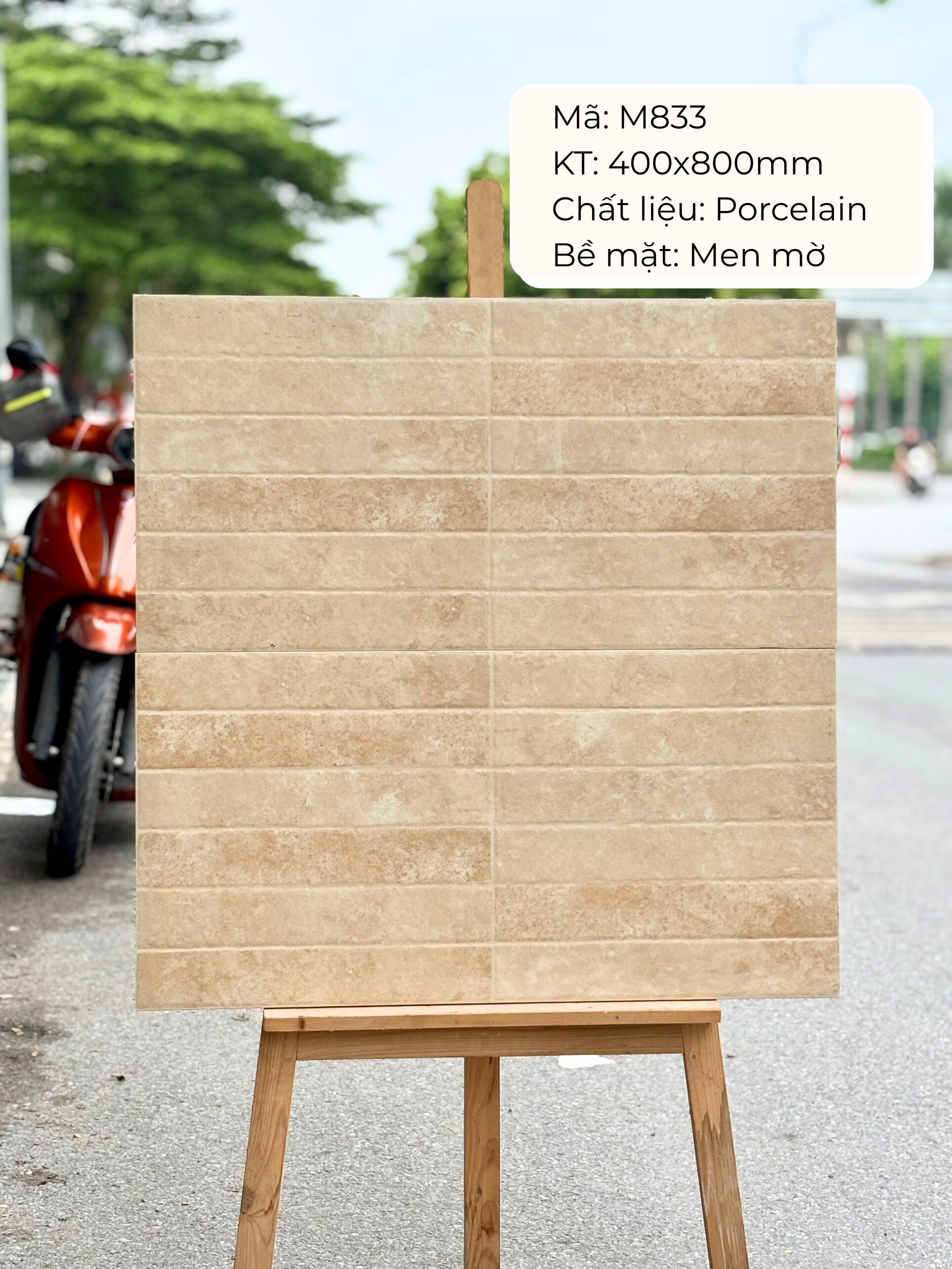 Gạch ốp lát 400x800 mã M833 (1thùng/ 1.92m2/ 6v/ 36,5kg)