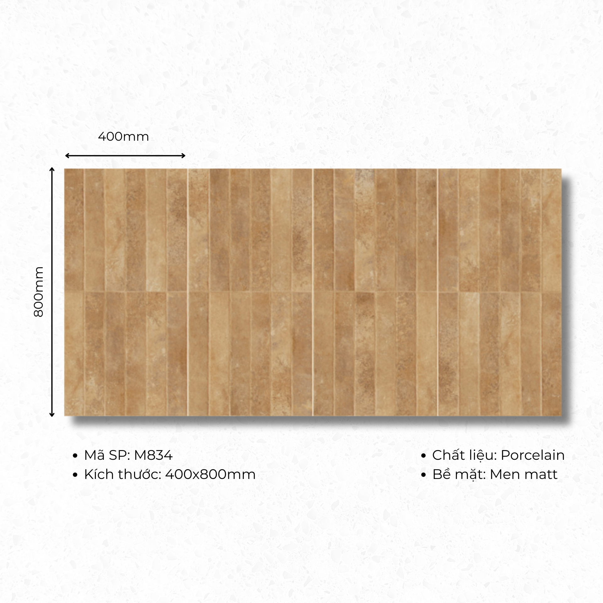 Gạch ốp lát 400x800 mã M834 (1thùng/ 1.92m2/ 6v/ 36,5kg)