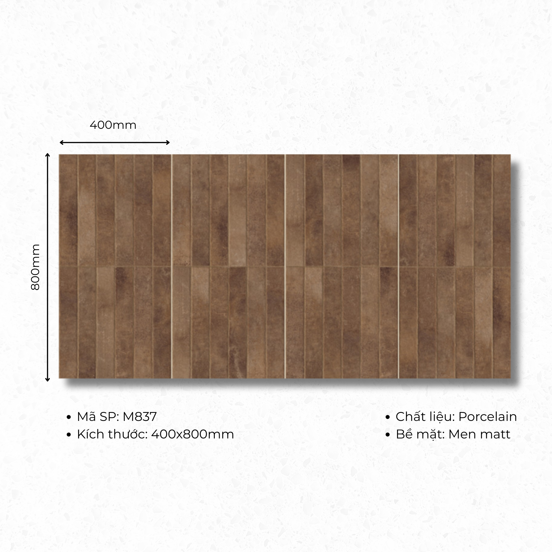 Gạch ốp lát 400x800 mã M837 (1thùng/ 1.92m2/ 6v/ 36,5kg)