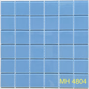 Gạch mosaic thủy tinh nhập khẩu, Thủy tinh xanh dương, KT viên 48x48mm, KT vỉ 300mm x 300mm, MH 4804 (1 thùng 22 vĩ = 2m2)