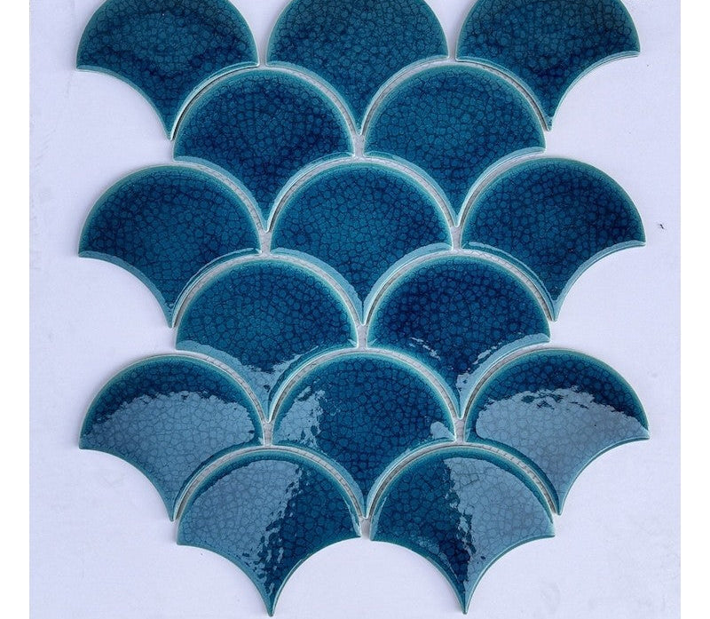 Gạch Mosaic Vảy Cá Rạn 2 lớp  MHF 8966