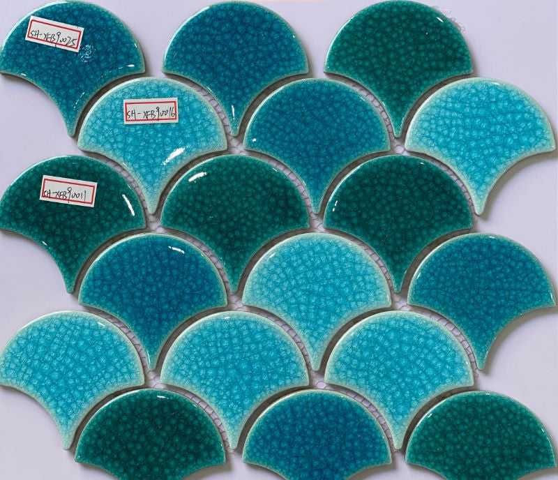 Gạch Mosaic Vảy Cá Rạn 2 lớp MHF 9002