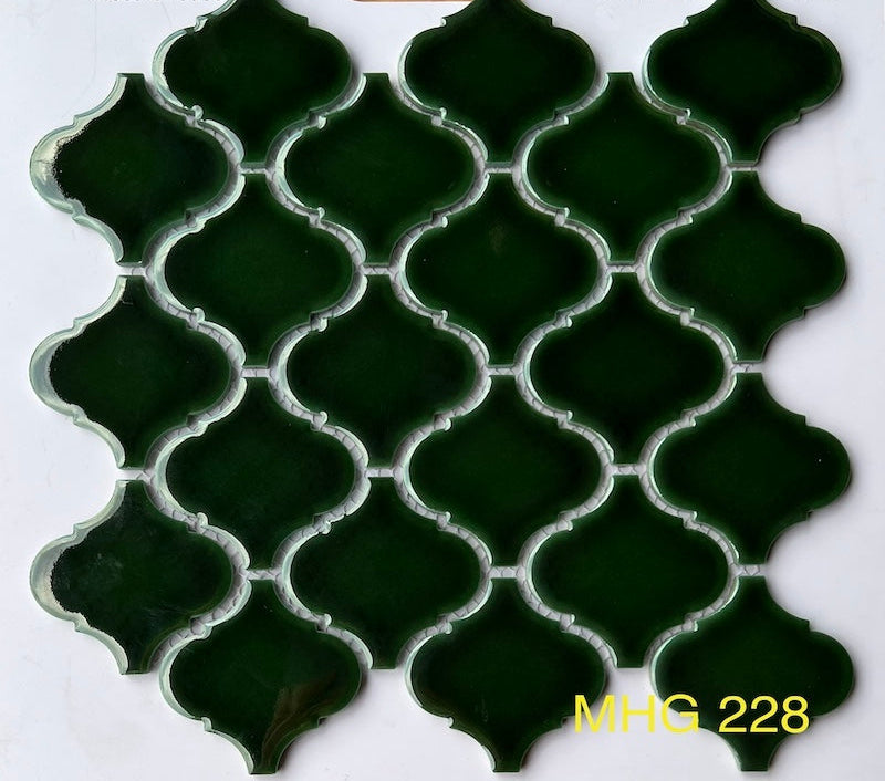 Gạch Mosaic Lồng Đèn Màu Xanh Lá