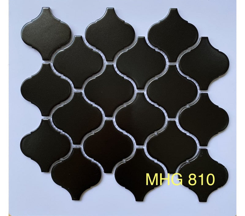 Gạch Mosaic Lồng Đèn Màu Đen