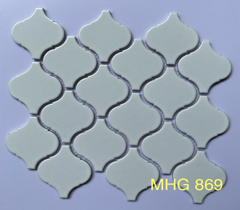 Gạch Mosaic Lồng Đèn Màu Trắng