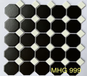 Gạch Mosaic Bát Giác Đen