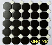 Gạch Mosaic Bát Giác Đen