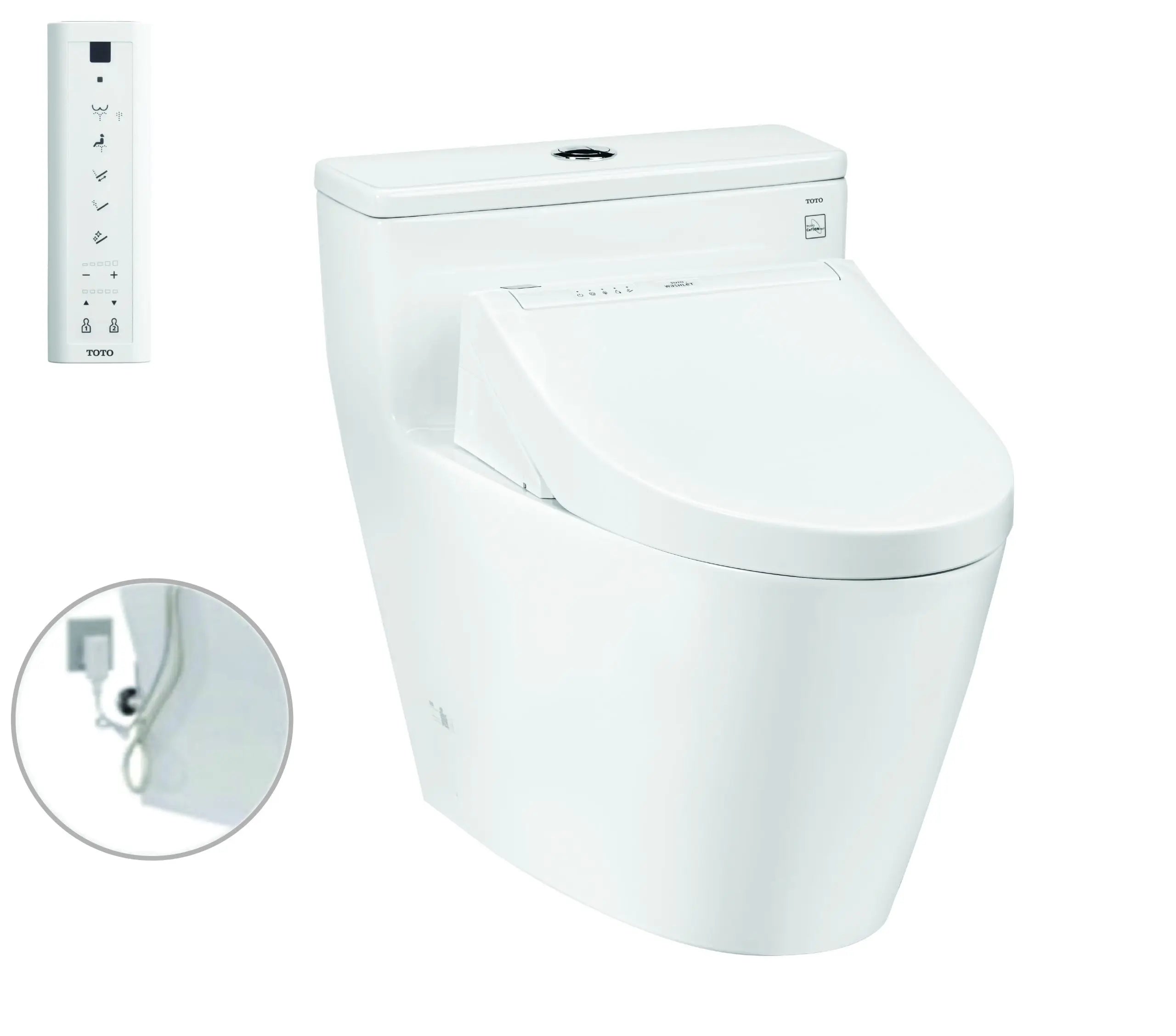 Bàn cầu 1 khối kèm nắp rửa điện tử WASHLET dòng C5 TCF24410AAA MS625DW – Daisan Store