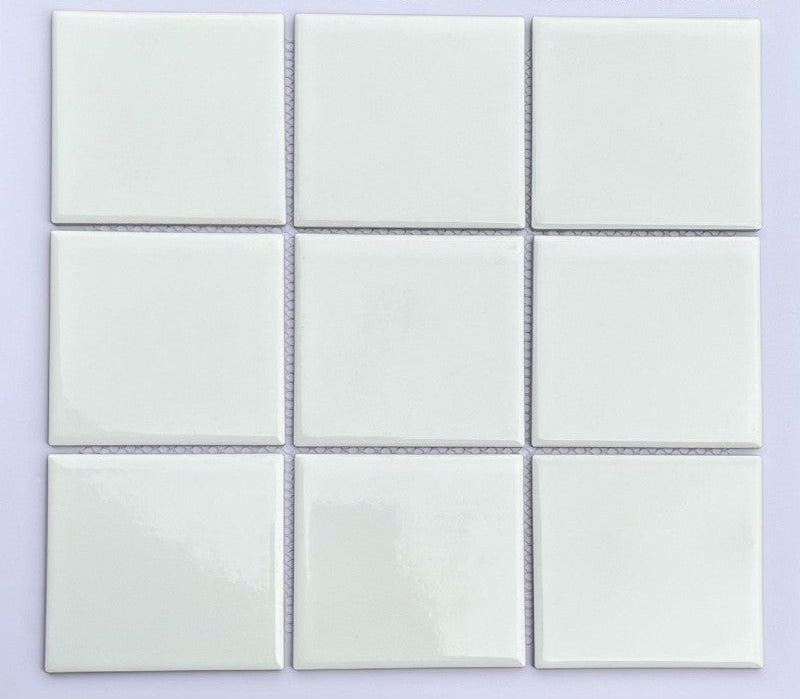 Gạch Mosaic 10x10 Men Bóng Màu Trắng