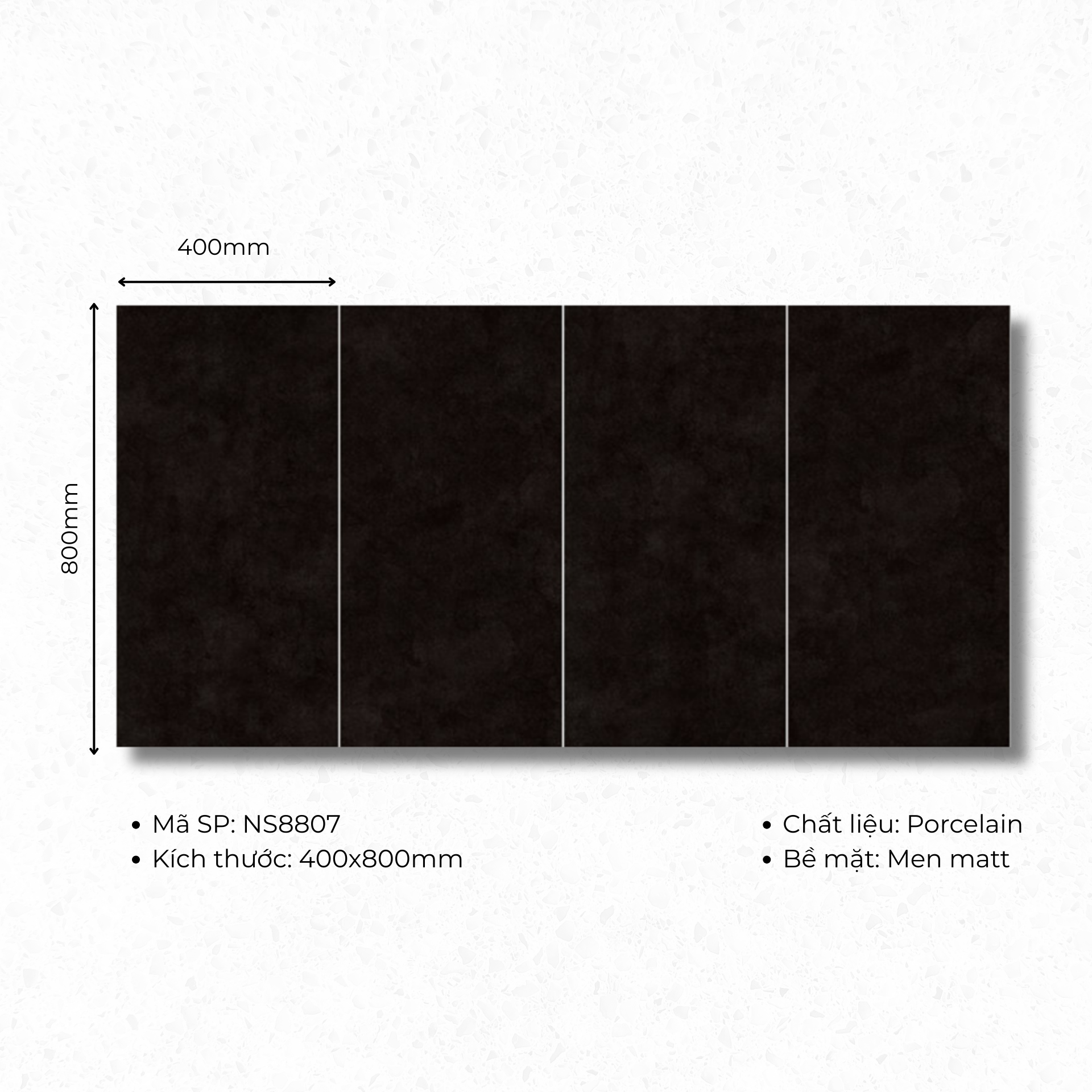 Gạch ốp lát 400x800 mã NS8807 (1thùng/ 1.92m2/ 6v/ 36,5kg)