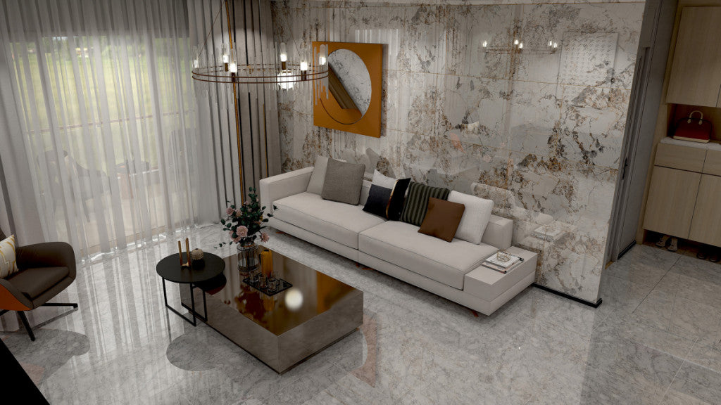 GẠCH PORCELAIN PRIME 60×120 MÃ 27301 BÓNG