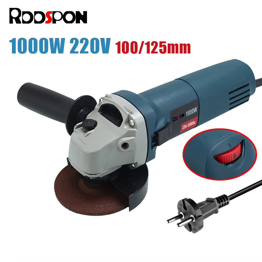 Máy Mài Góc Điện 1000W 220V Có 6 Nấc Đĩa 100 Và 125mm
