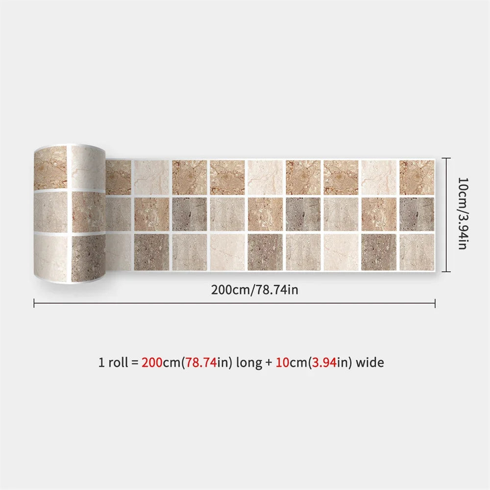 Waterproof Self-Adhesive Baseboard Wall Sticker Waistline Baseboard Wall Trim Corner Line Protector Decor Skirting Board Decal