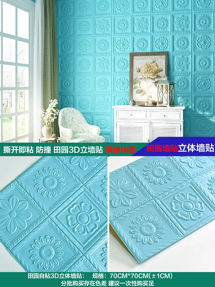 Dán Tường Nordic 3D Tự Dính Trang Trí Phòng Ngủ Phòng Khách