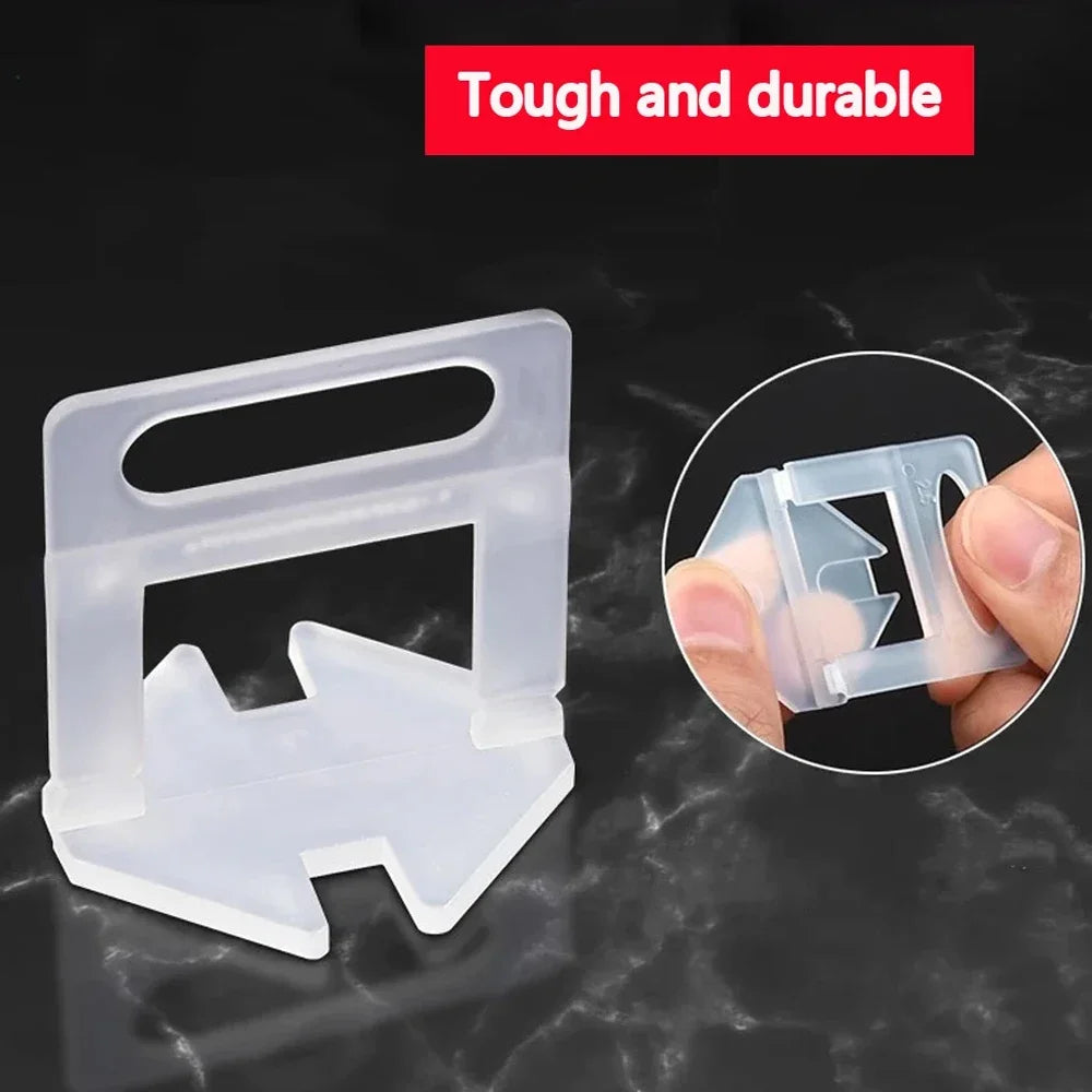 25-1200PCS Floor Tile Leveling System Clips Spacers Straps Tile Piler Wadge Ceramic Tile Laying Leveling Construction Tools