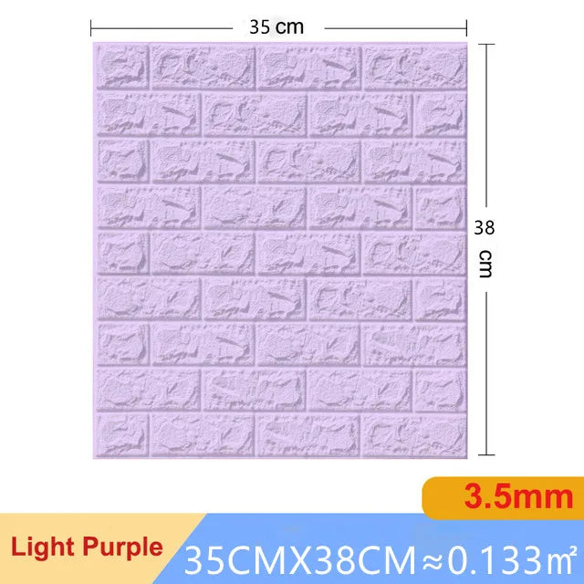 Dan Tuong 3D Gach Gia 20 Mieng Chong Tham Phong Ngu DIY
