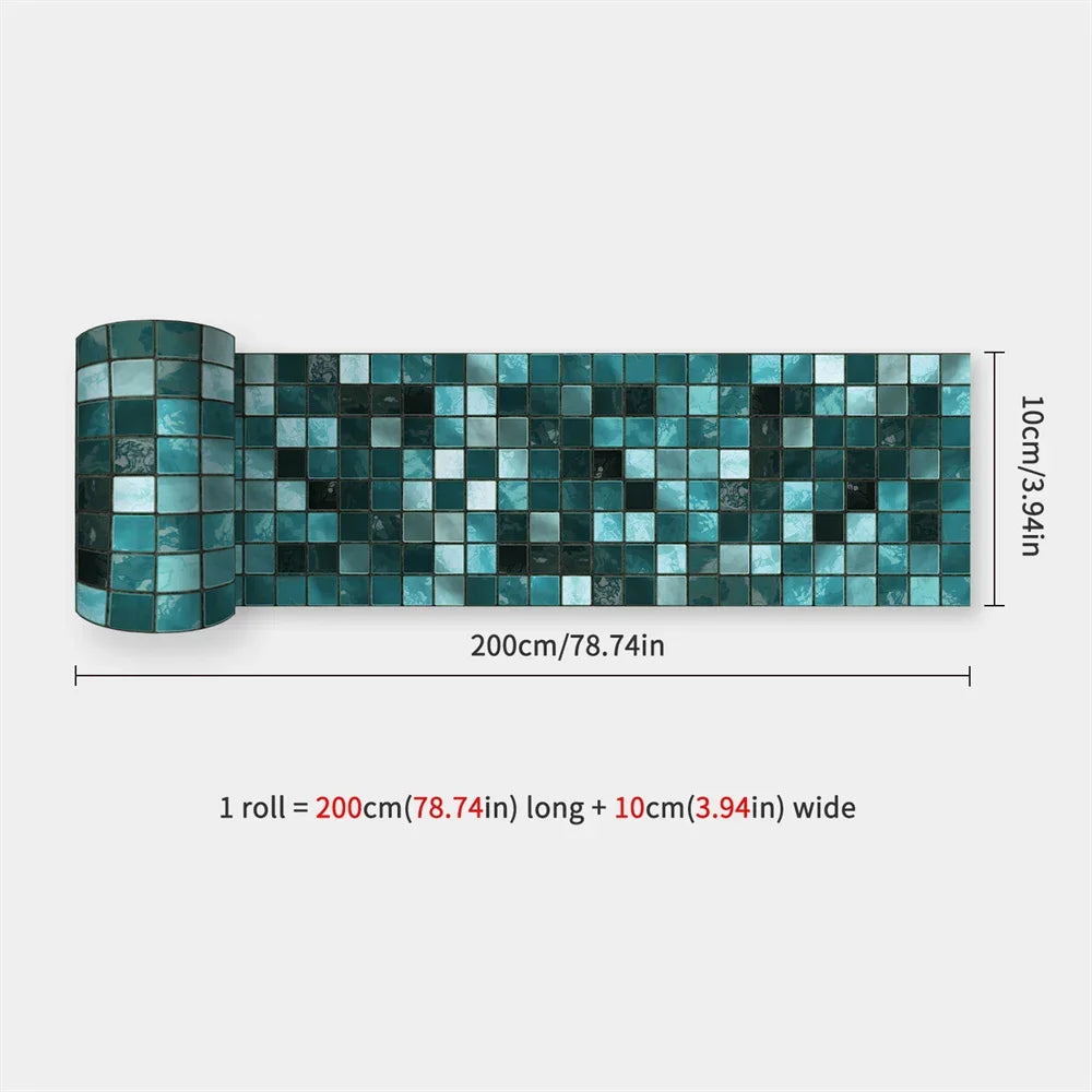 Waterproof Self-Adhesive Baseboard Wall Sticker Waistline Baseboard Wall Trim Corner Line Protector Decor Skirting Board Decal