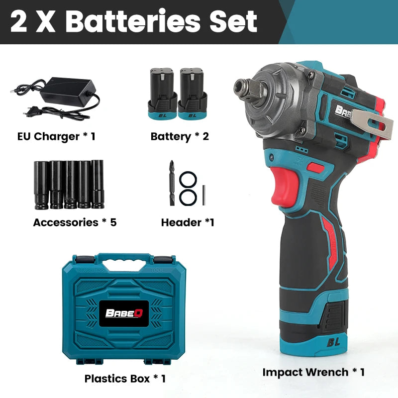 Máy Vặn Va Đập Không Chổi Than 600 Nm 2In1 Không Dây