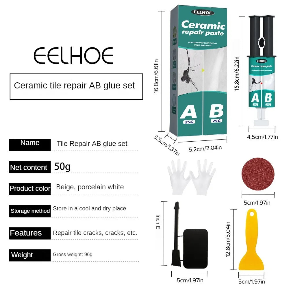 Keo Dán Sửa Chữa Gạch Men, Xử Lý Nứt Gạch AB