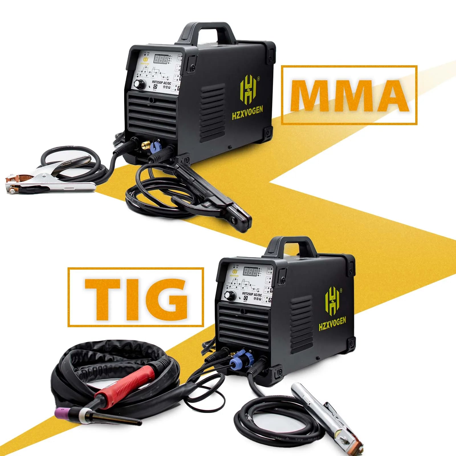HZXVOGEN Máy Hàn Tig AC DC MMA 200A Inverter HVT250P IGBT
