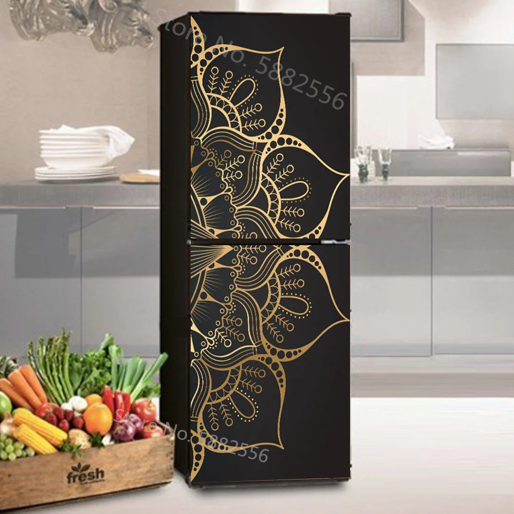 28 Styles For Choice Wood Grain Retro Refrigerator Sticker Peel & Stick Waterproof Double Door Freezer Cupboard Decor Art Mural