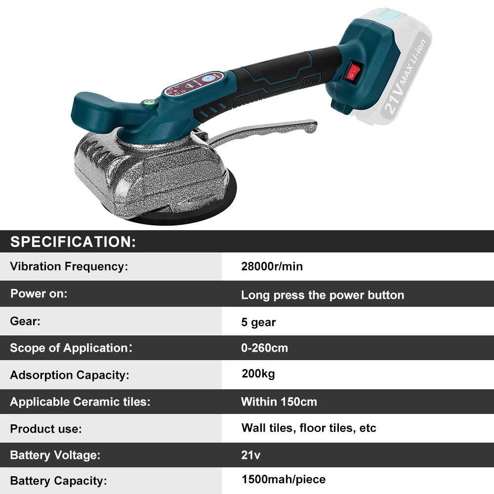 Máy Lát Gạch Dùng Pin Makita 18V 5 Tốc Độ Cân Bằng Rung