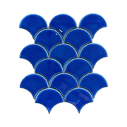 Gạch mosaic gốm kháng khuẩn màu xanh đậm 6mm hiện đại cho biệt thự &amp; căn hộ, phòng khách &amp; khách sạn - Bán buôn
