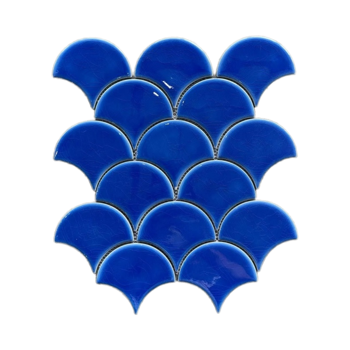 Gạch mosaic gốm kháng khuẩn màu xanh đậm 6mm hiện đại cho biệt thự &amp; căn hộ, phòng khách &amp; khách sạn - Bán buôn