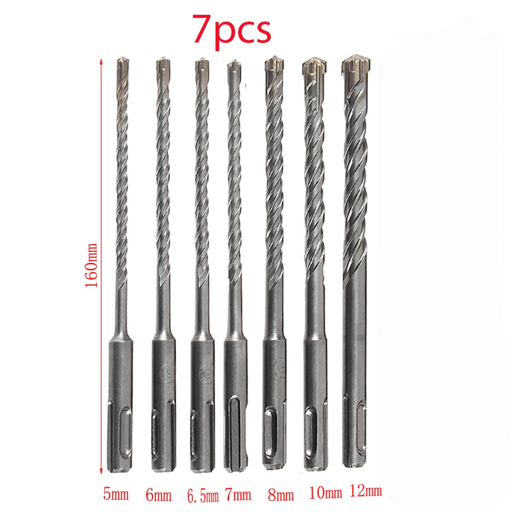 Bộ Mũi Khoan SDS Plus 160mm Cross Tip Cho Đục Bê Tông Đá