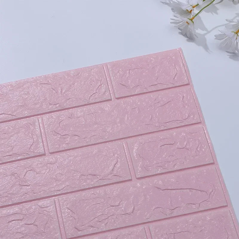 8/20pcs Foam 3D Brick Wall Stickers Adhesive Panel Home Decor Living Room Bedroom House Decoration Bathroom Waterproof Wallpaper