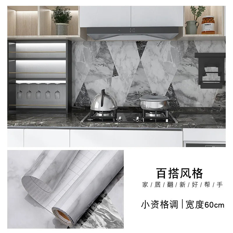 Giay Dan Tuong Marble PVC Dinh 60cm Phong Tam Bep Mat Ban